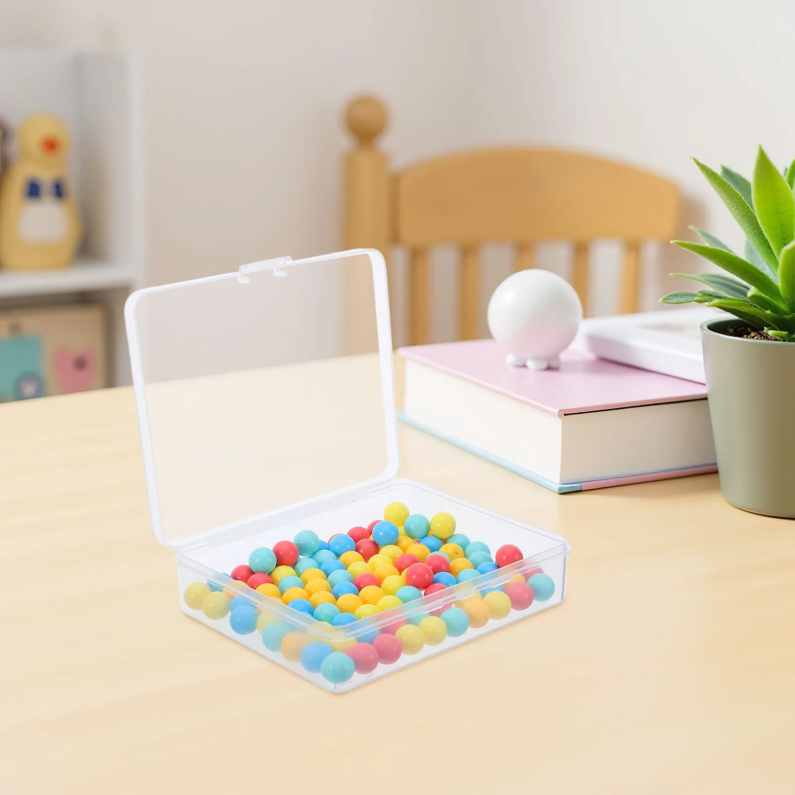 

100Pcs Plastic Counting Balls Mini Small Colored Beads Probability Learning Math Teaching Tool Bulk Supply Plastic Balls