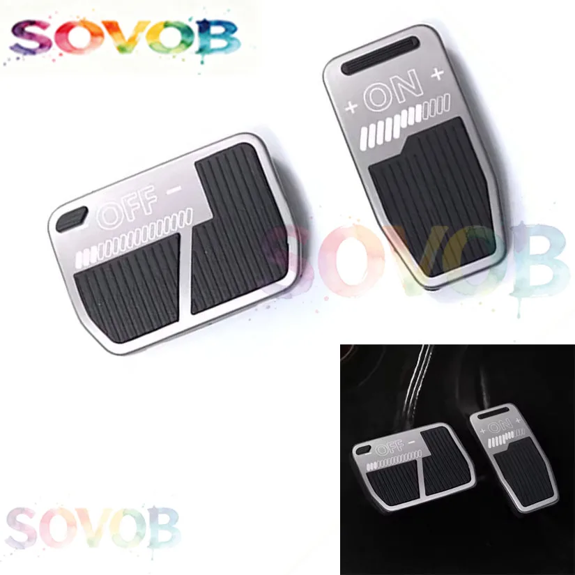 For Tesla Model 3/Y 2017-2023 Car Pedals Pads Covers  Aluminum Alloy  Pedal Covers Accessories 2PCS