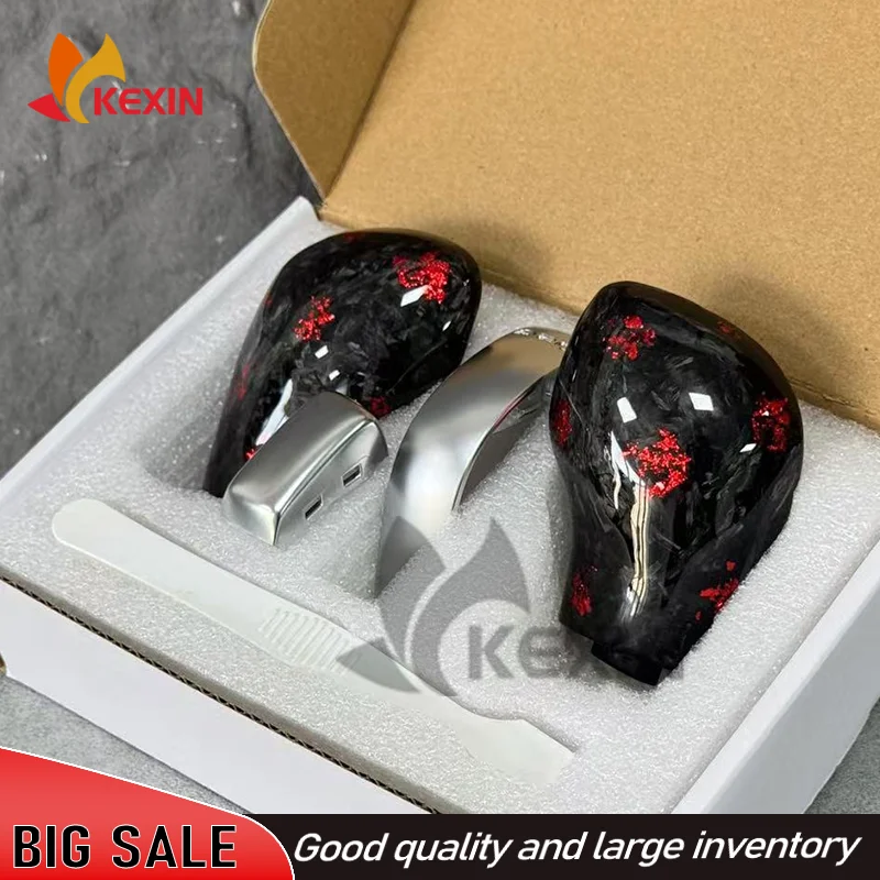 True carbon fiber DSG gear knob cover shifter trim for Volkswagen Golf 7 GTI R Tiguan Passat B7 B8 CC R20 Scirocco Jetta MK6 GLI