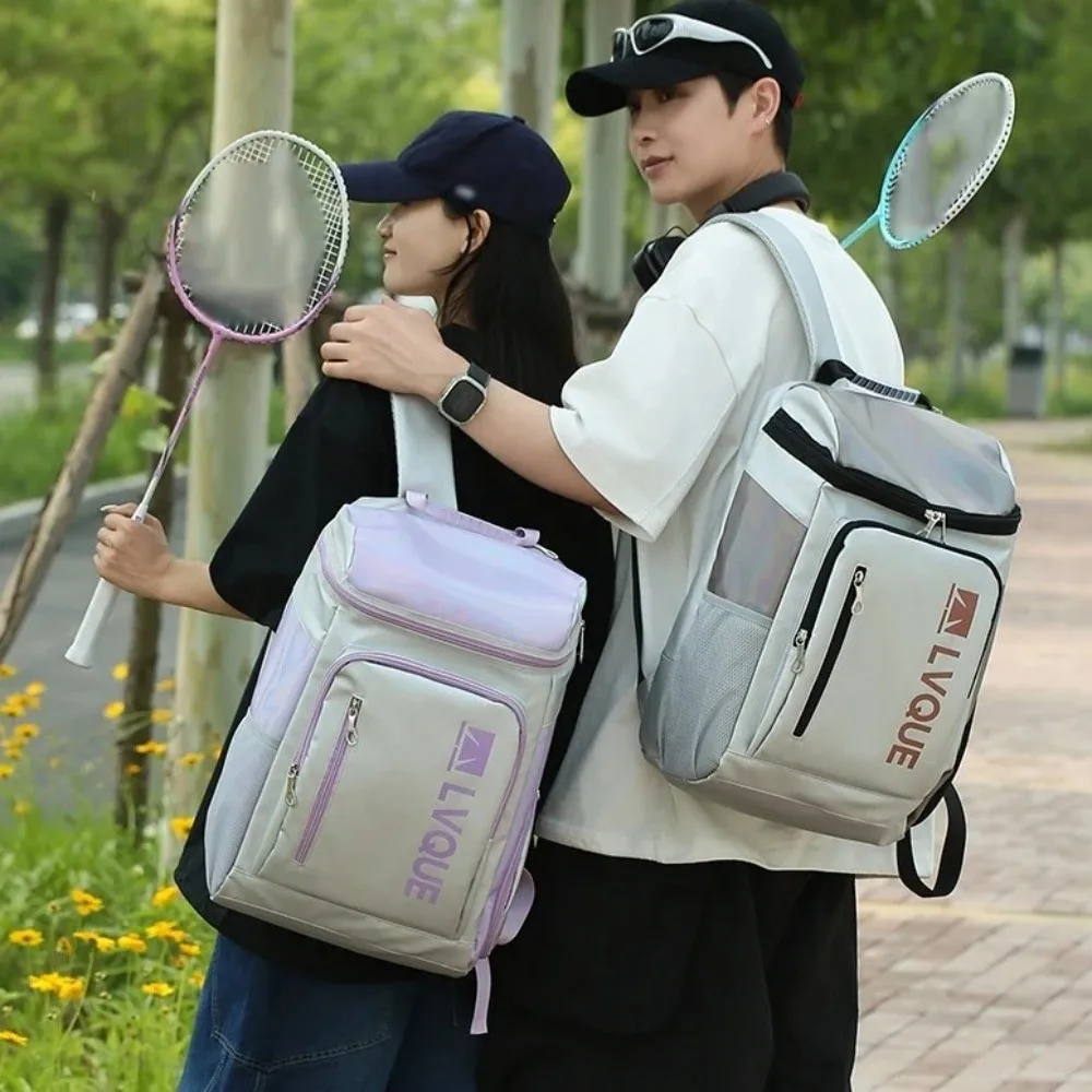 High Capacity Large Capacity Badminton Rackets Backpack Waterproof with Shoes Pocket Tennis Rackets Bag Portable Sports Bag