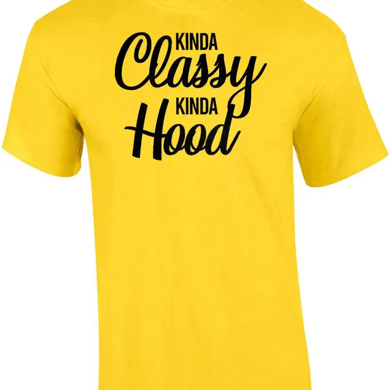 Kinda Classy — Kinda Hood — забавная женская футболка Kinda Classy — Kinda Hood — забавная женская футболка