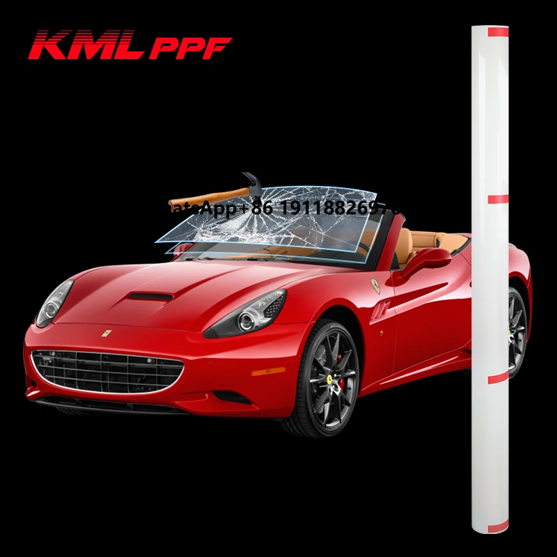 

KML Super Hydrophobic Super clear No Cellulite Self Healing 6.5mil Thickness Windscreen TPU Front Windshield Protective Film