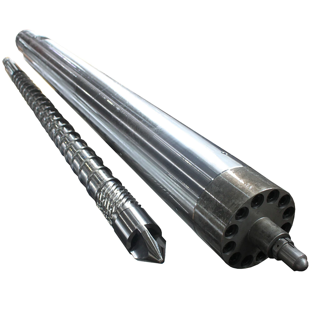 Custom Bimetal Injection Molding Screw Barrel Assemblies, Rifled Barrels, 177 Caliber Barrel Extruder Screws, Internal Rifling