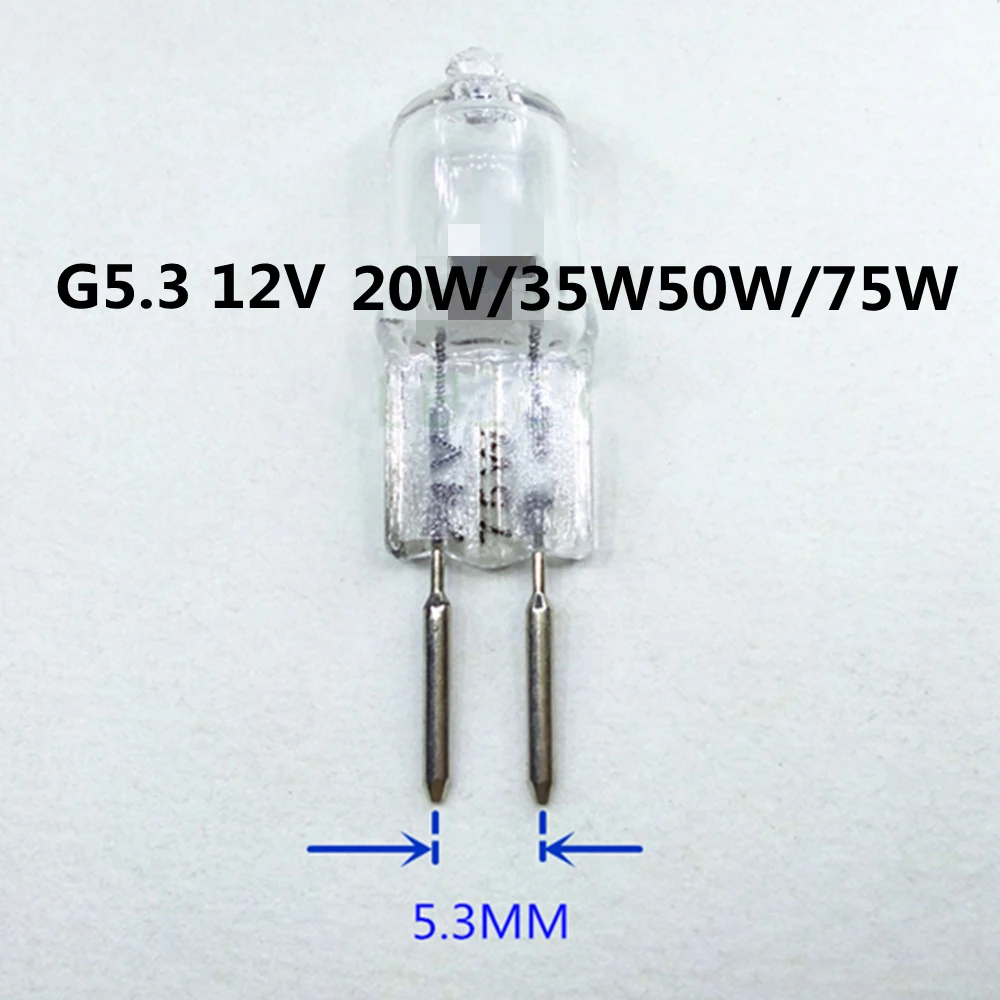 5pcs G5.3 12V 20W bulb G5.3 12V 35W light bulb G5.3 12V bulb 50W G5.3 bulb 12V 75W G5.3 light bulb 12V 20W 12V 50W G5.3 BULB 75W