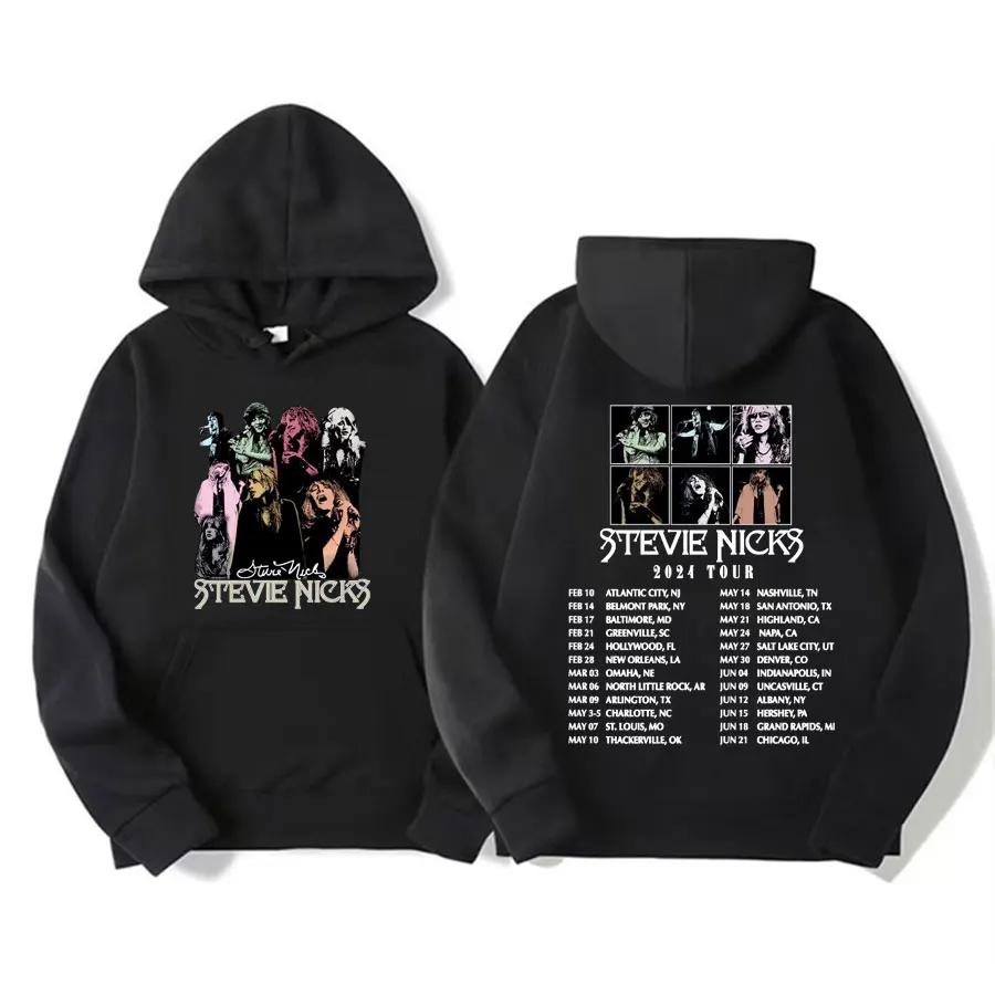 

Singer Stevie Nicks 2024 Album Tour Graphic Hoodies Men Women Fashion Aesthetic Streetwear Sweatshirt High Quality Fleece Hoodie