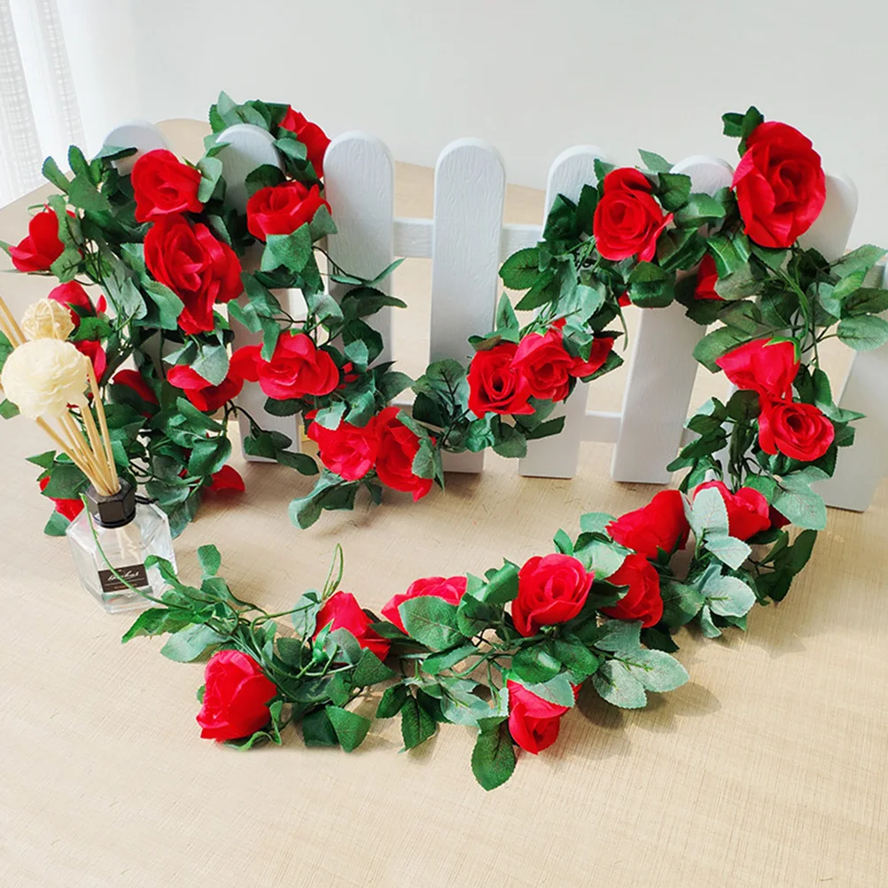 

Artificial Rose String 2 2m Wedding Flower Vines Premium Material Home Party Hotel DecorationFlower Rattan