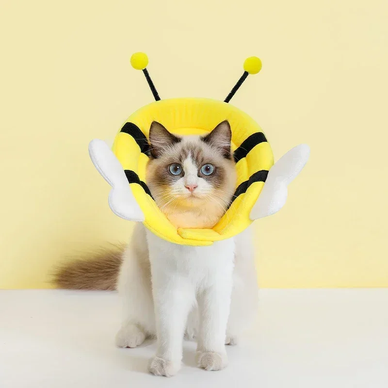 Katzenkegelhalsband, verstellbares, weiches Erholungshalsband für Katzen, verhindert Lecken, Beißen, Komfort, Füttern, Dual-Style-Kleidung ​ Passend für Po – Detail 13
