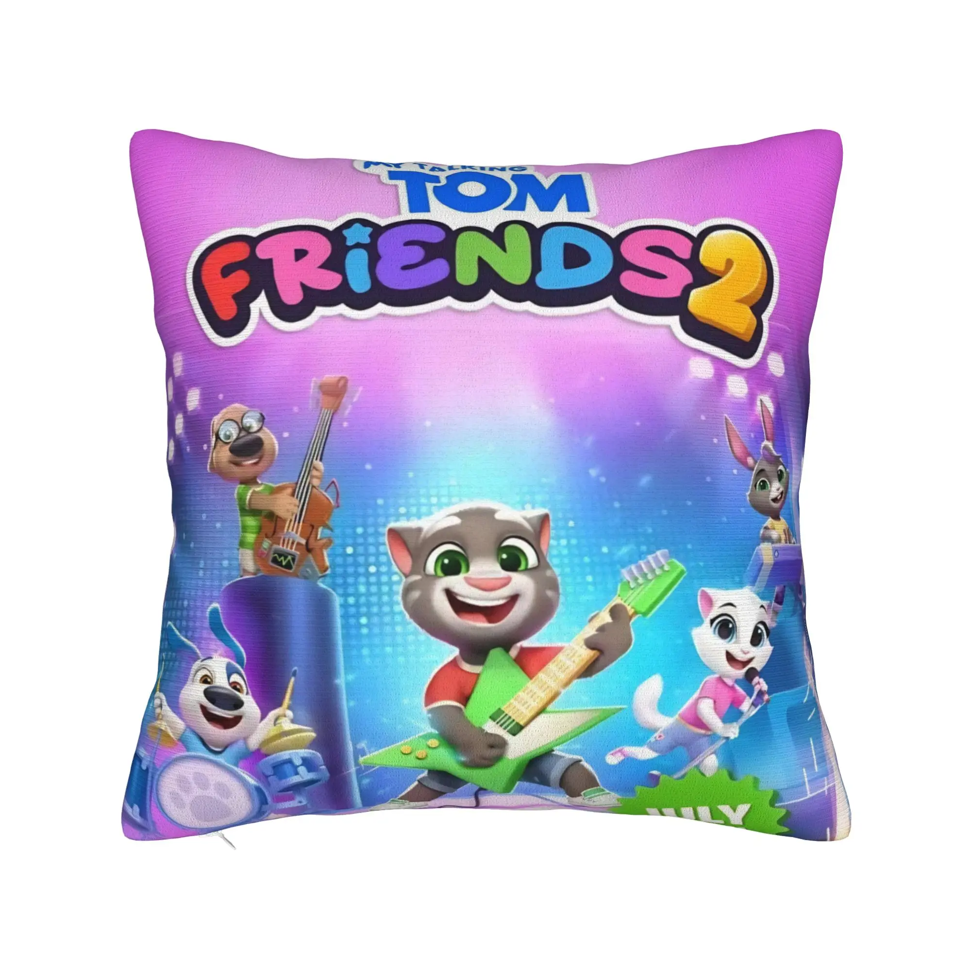 Decorative Pillowcases T-Talking T-Tom And F-Friends Merch Home  Throw Pillow Case Cover Square Multiple Sizes
