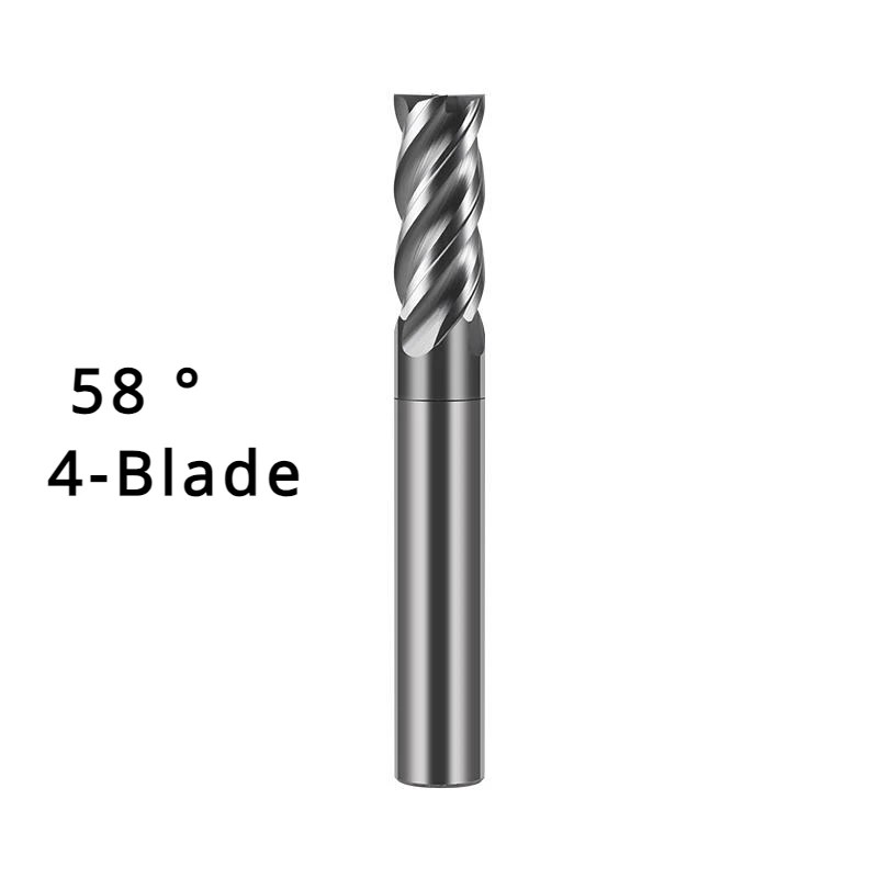 

HRC65 HRC55 HRC58 HRC60 Карбид стали вольфрама 4-зубые плоские концевые фрезы для механических фрез из нержавеющей стали с ЧПУ