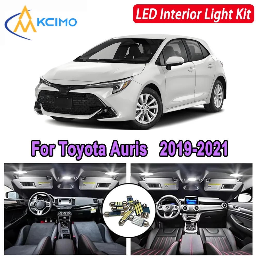 

Kcimo LED For Toyota Auris (2019-2021) Premium Bright LED Interior Dome Map Trunk Light Kit Car Led Lamps Canbus Lamps Car LED