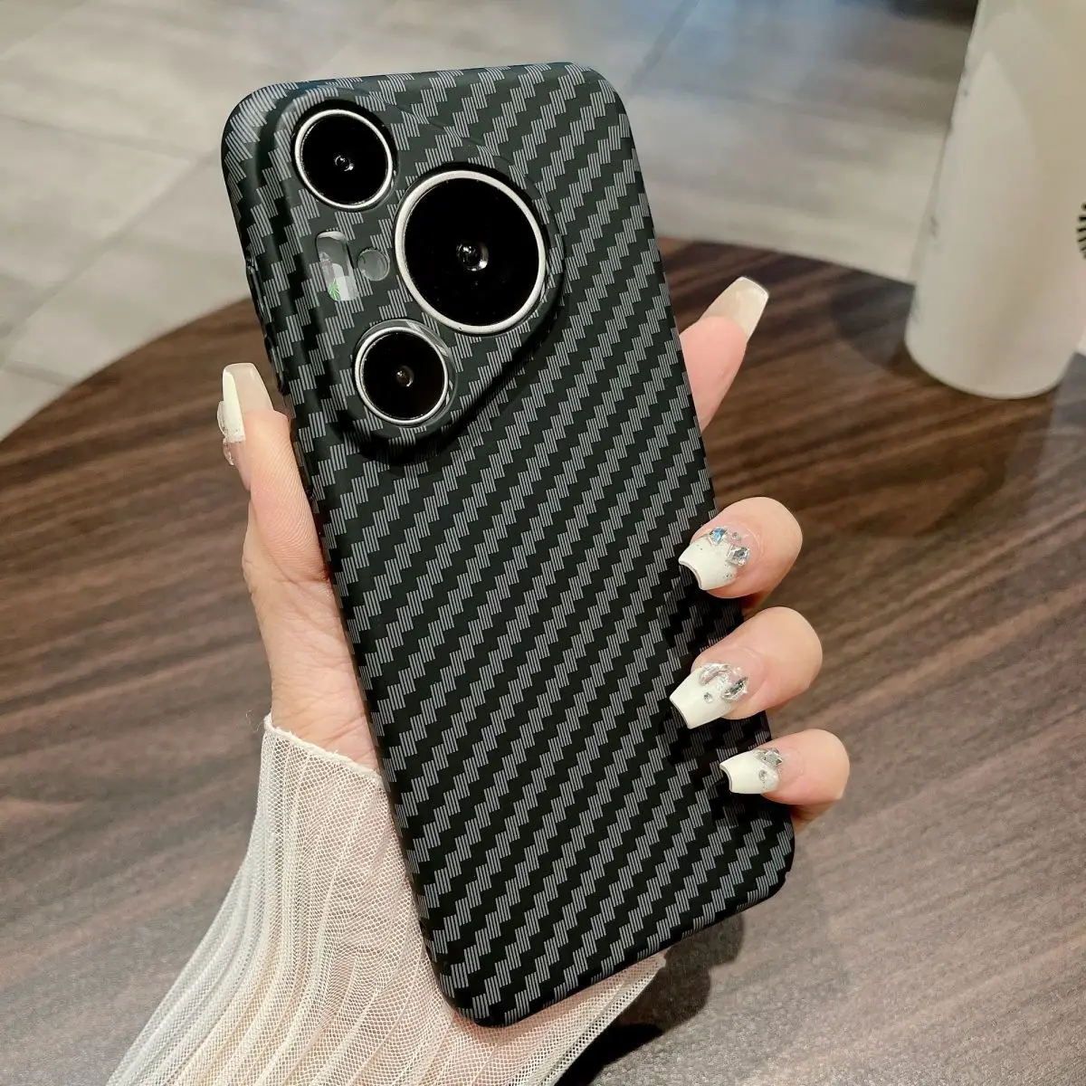 

For Huawei Pura 80/70 Ultra Case Luxury New Carbon Fiber Texture Ultra PC Cover For Huawei Pura 80 Pro Plus Shockproof Fudna