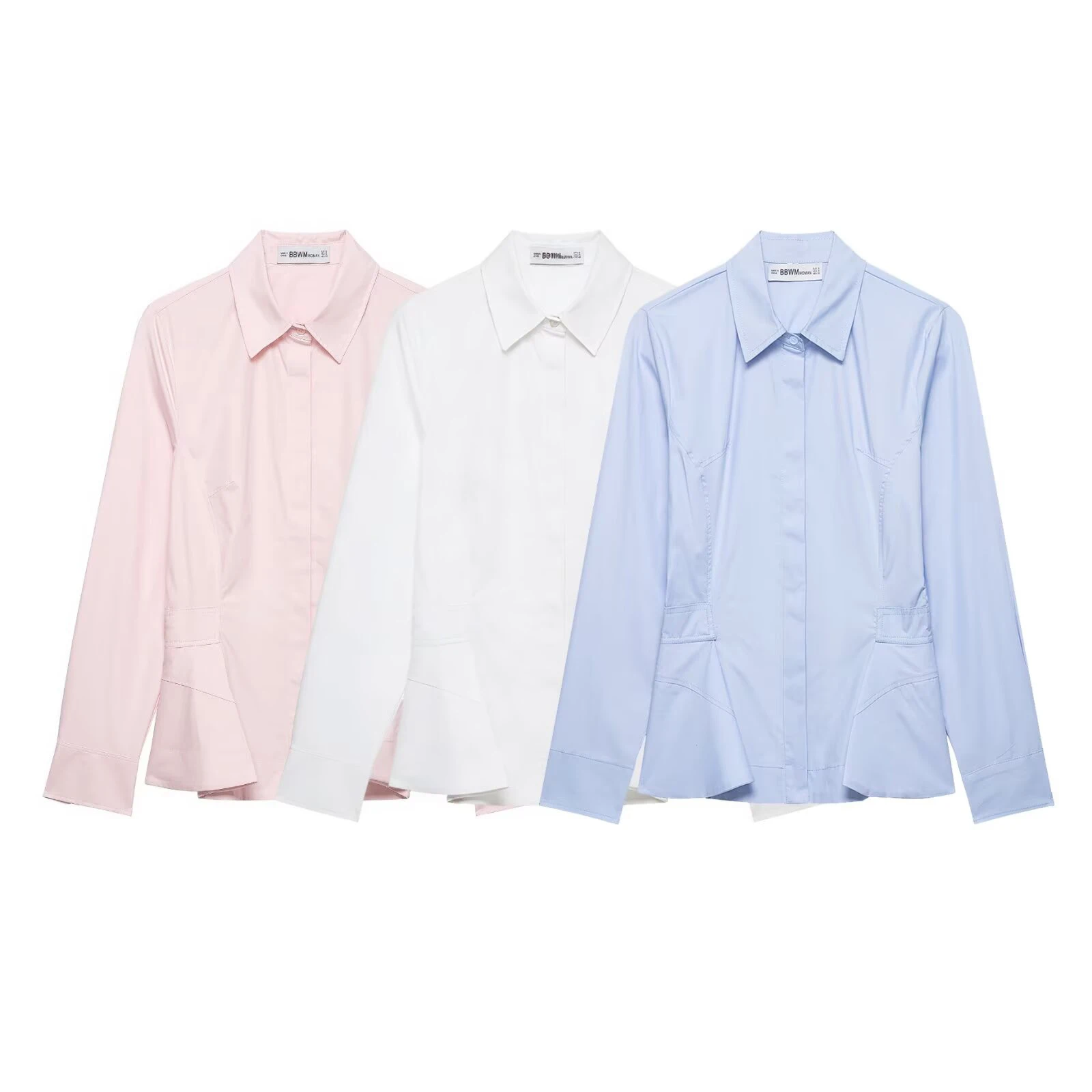 

Women's Summer New Product Commuting Temperament Casual Versatile Nine Cent Short Skirt Hemp Poplin Shirt