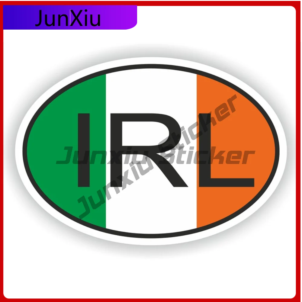 

Ireland IRL Country Code Oval Sticker with Durable Car Sticker For Fridge Door Sun Protection Decoration Auto Accessories