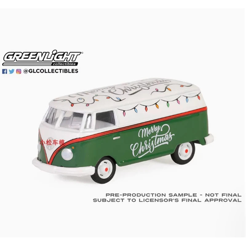 Greenlight 1:64 2023 Weihnachten TYP 2 T2 PANEL VAN Legierung LKW-Modell Erwachsene klassische Sammlung Display Dekoration Geschenk Souvenir