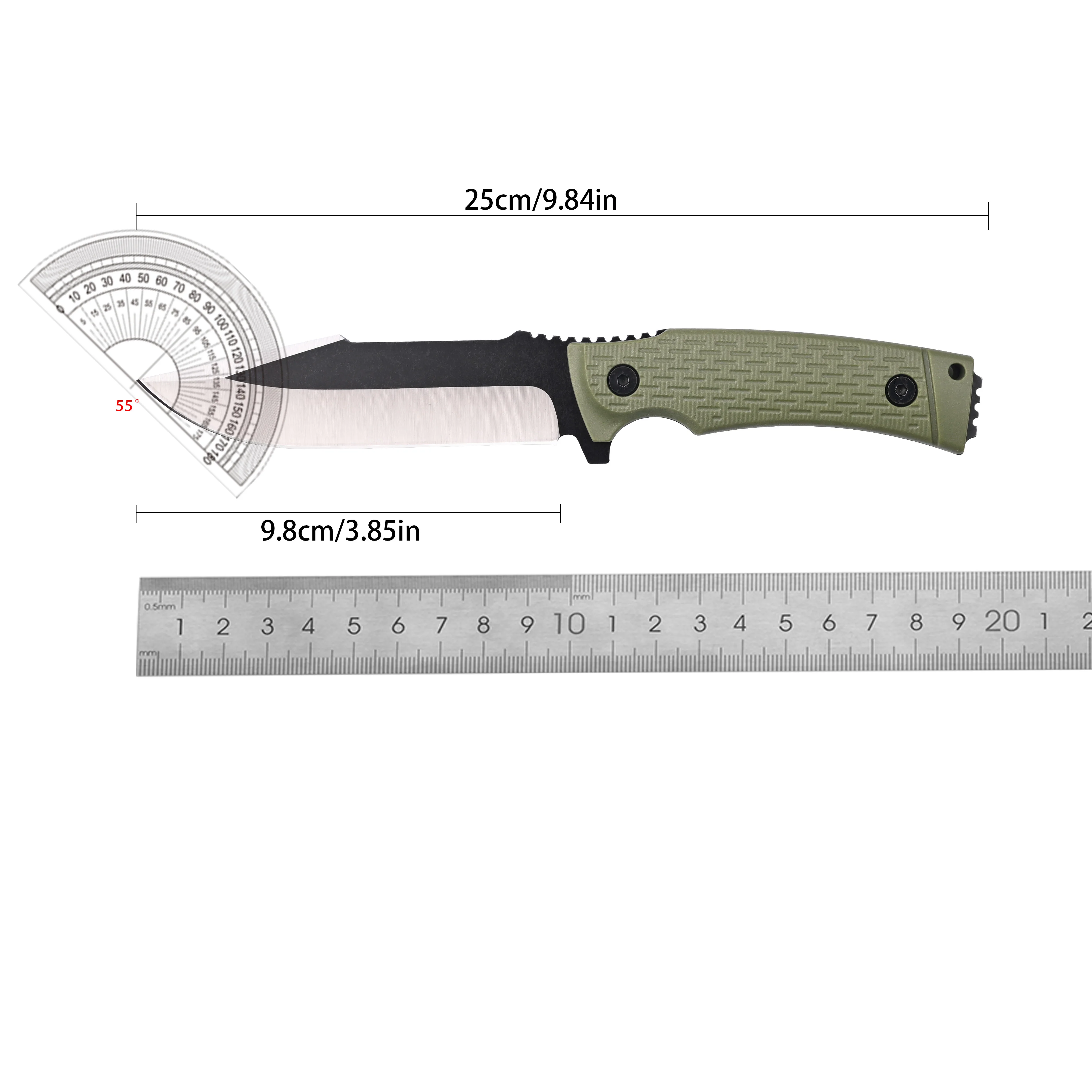 Outdoor High-Hardness Military Tactical Knife, Fixed Blade, Self-Defense, Multi-purpose Survival Knife Wilderness