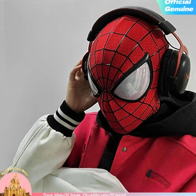 

Электрическая светящаяся маска Человека-паука с дистанционным управлением, красно-черная, забавная, светящаяся, для Хэллоуина и Рождества, подарок