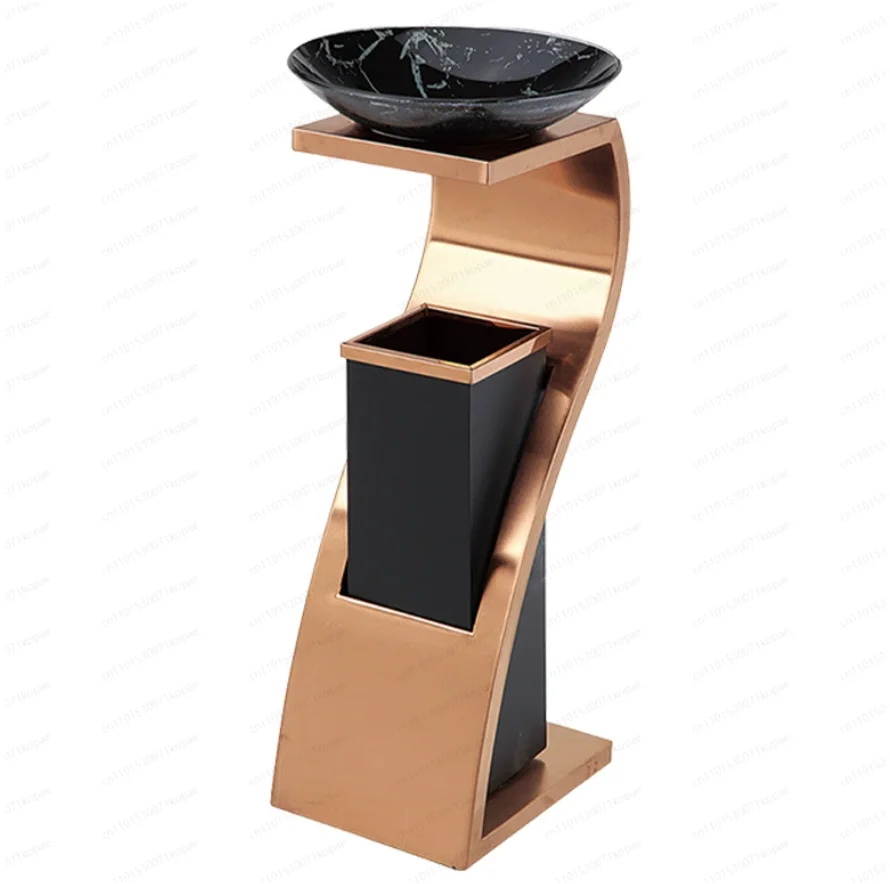 

Stainless Steel Vertical High-grade Sensory Ashtray Office Building Hotel Lobby Ash Bin Commercial New Concept Trash Can