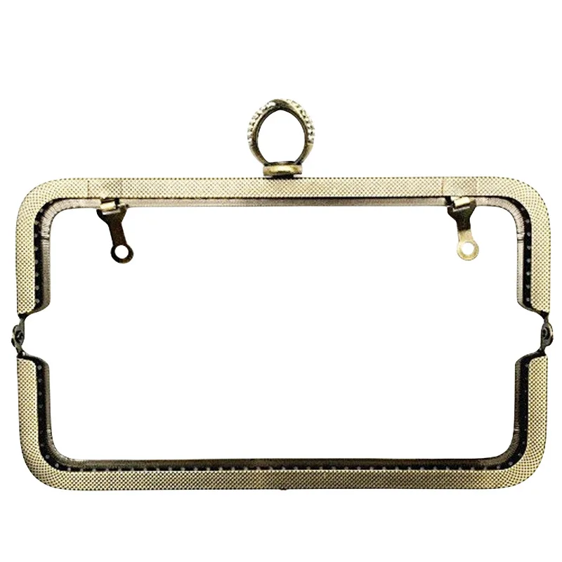 DIY Jewelry Material 20.5cm Antique Copper Square Ring Head Handmade Mouth Gold Luggage Hardware In Stock