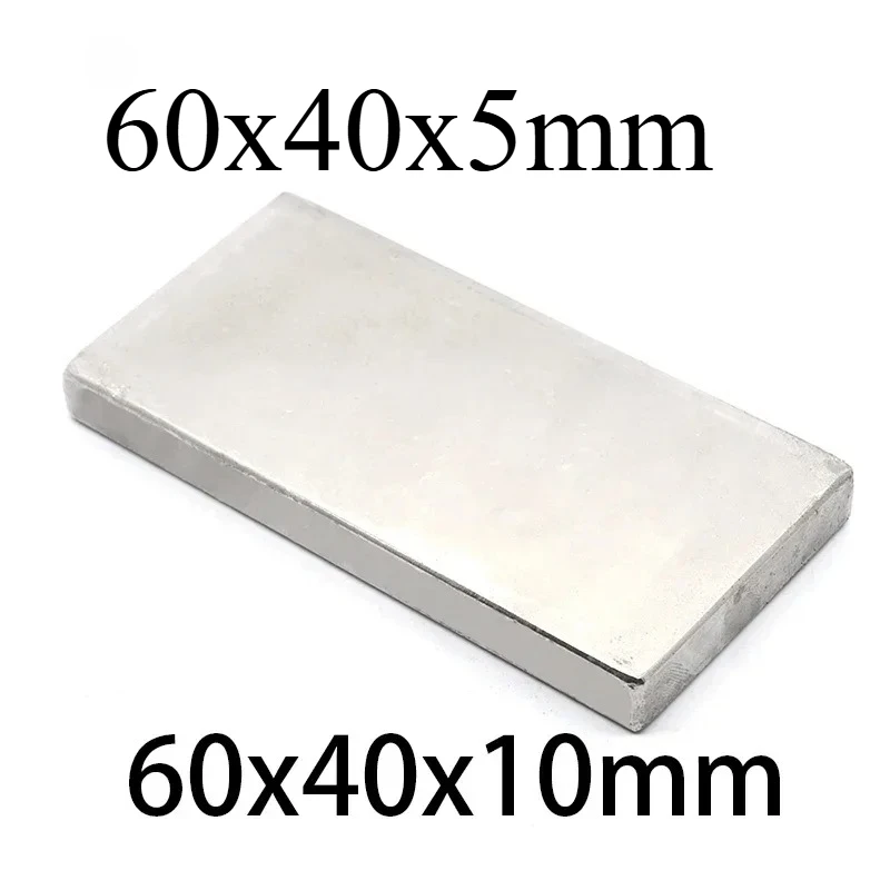 N35 60x40x5 60x40x10 Rectangle Magnets Strong Customised Square Aimant Block Generation  Project Science Refrigerator for Sale
