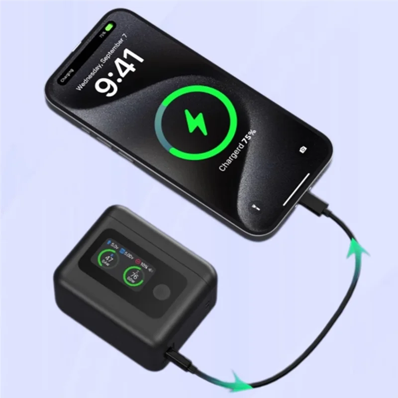 【Buy It-Now!】Battery Charging Box Portable 1.47Inch LCD Screen Fast Charge For Insta360 X5 Battery