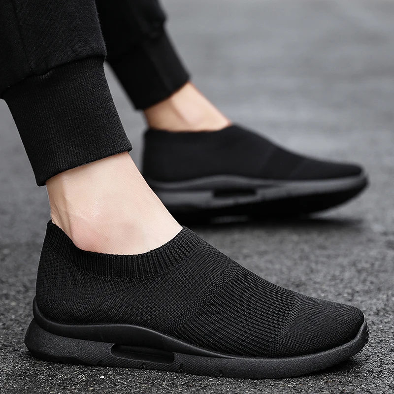 Men Shoes for Sneakers Summer Breathable Women's Light Flat Shoes Non-slip Male Casual Walking Sports Lazy Shoes Red Zapatillas