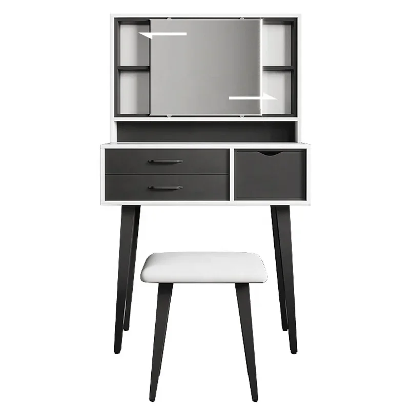 # Modern Wooden Bedroom Mirror Side White 3 Drawer Dresser 2