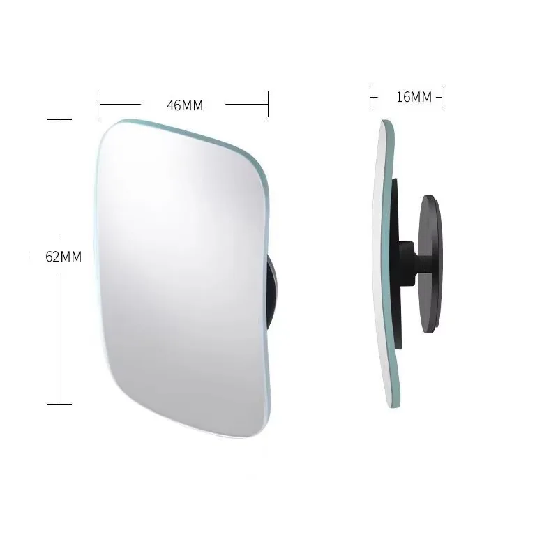2PCS Car Blind Spot Mirror 360 Degree Adjustable Rearview Convex Mirror Wide Angle Parking Rimless Auxiliary Side Mirror