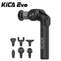 KiCA Evo Fascia Gun Портативный массажный пистолет для мышц 15 кг 3 шестерни 3200 об/мин с 6 массажными головками Удлинитель 9 см Алюминиевый сплав