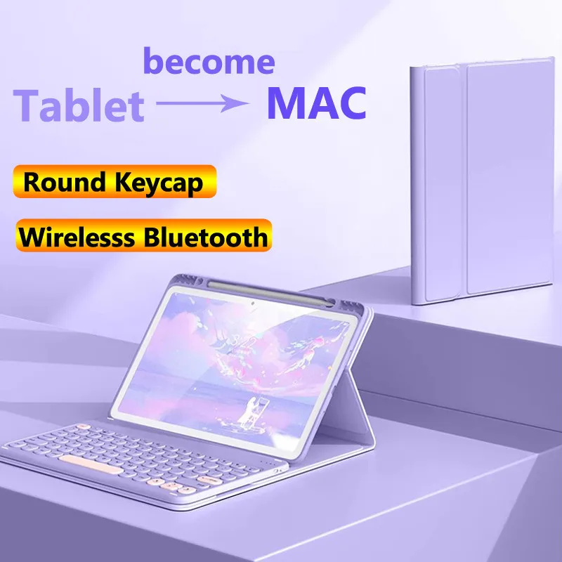 

Wireless Keyboard Case for Huawei Matepad 11.5-inch S Pro 11 2024 2022 Air 11.5 11 PaperMattepro 11 2021 2023 with Pencil Slot