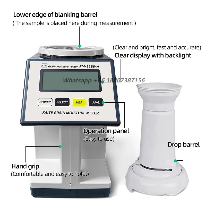Paddy Wheat Corn Bean Rapeseed Vegetable Seed Water Moisture Content Tester Analyzer Grain Moisture Meter Tester