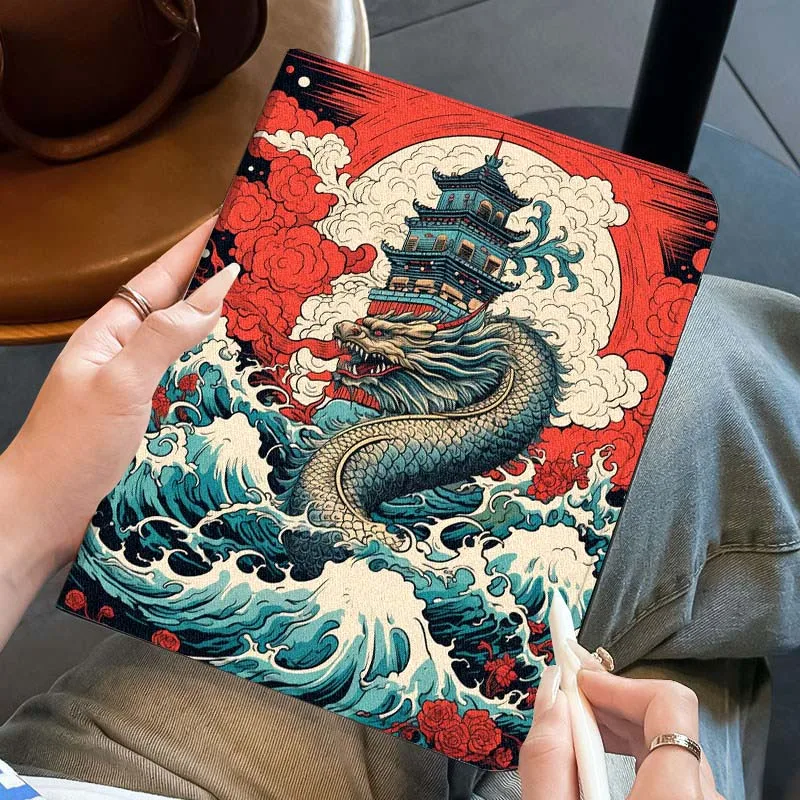 

Retro Anime Dragon Cool Tablet Case For Samsung Galaxy Tab A A7 A8 A9 A11 S6 S11 Lite Plus 10.1 10.4 10.5 Inch