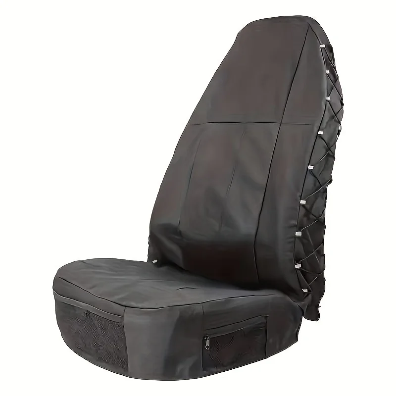 

Чехол на переднее сиденье автомобиля, водонепроницаемые защитные чехлы из полиэстера, нескользящая подложка, пылезащитные чехлы с органайзером для автомобиля, грузовика, внедорожника, фургона