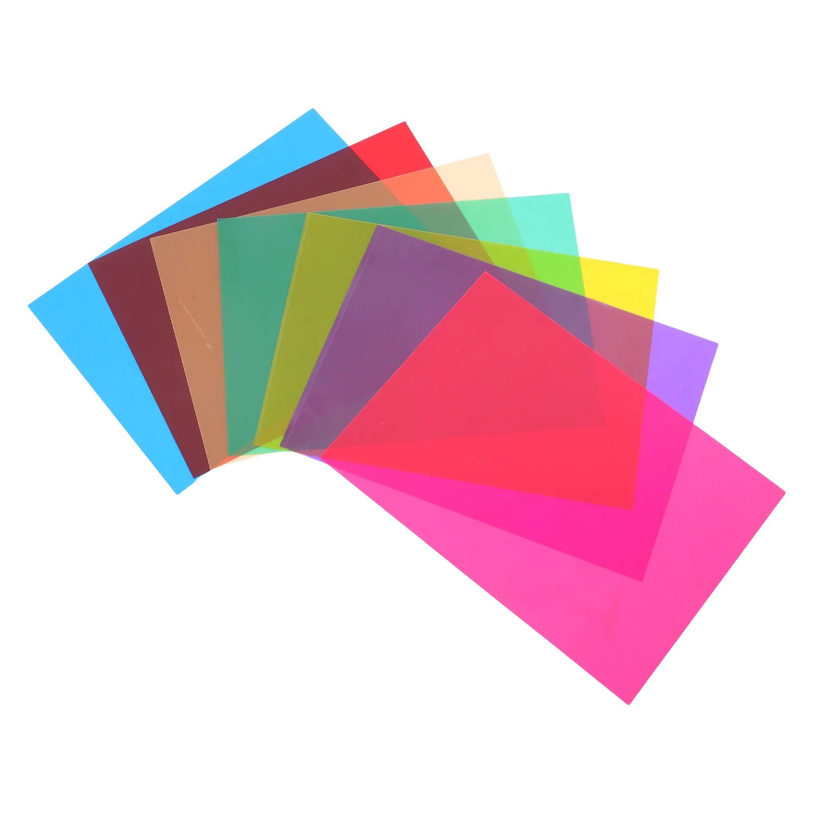 7pcs Color Correction Gel Filters for LED Lights – Fade-Resistant Colored Plastic Sheets, 11.67x8.25in