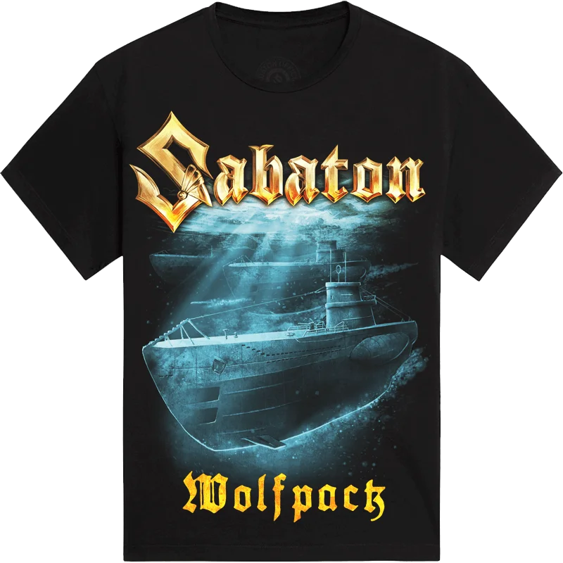 Sabaton Fleet Kriegsmarine Ablum تي شيرت معدني لفرقة الروك مطبوع عليه مروحة تي شيرت ثقيل كبير الحجم للنساء والرجال الهيب هوب ستريت هاراجوكو #3