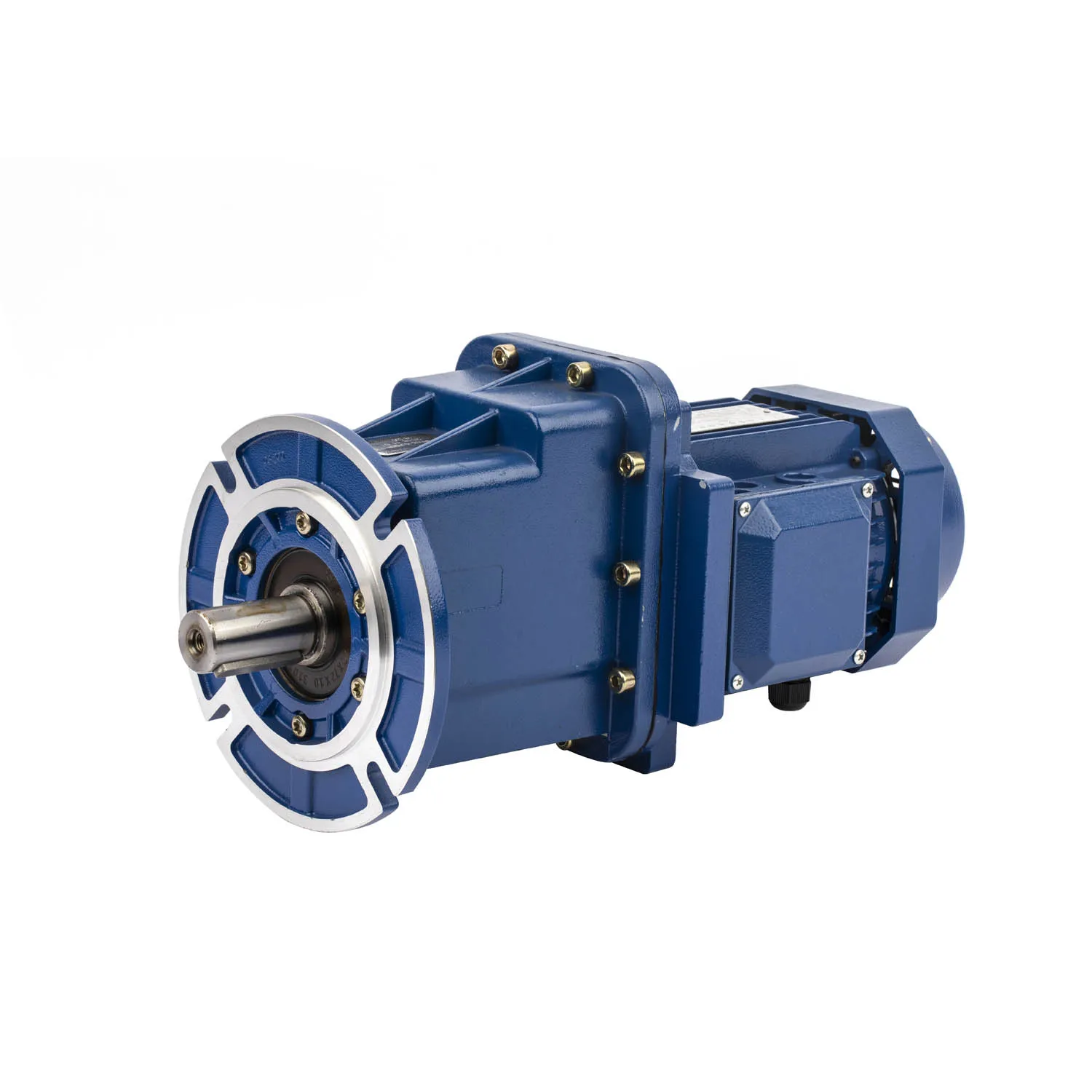 SRC foot base and output flange type aluminium helical reducer 11 ratio 90 degree gear box aluminum 90 degree gearbox