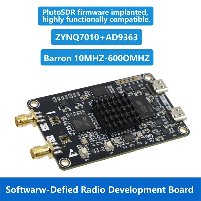 Carte de développement de radio définie par logiciel ABQU Zynq-7010 AD9363 PlutoSDR 10MHz-6GHz pour l'apprentissage de la communication