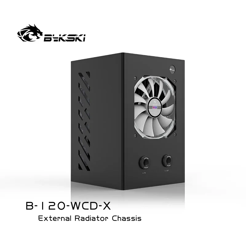 Bykski External Water Cooling 120 Copper Radiator+DDC Pump+120 Fan+Distro Plate Integrated Notebook Server B-120-WCD-X