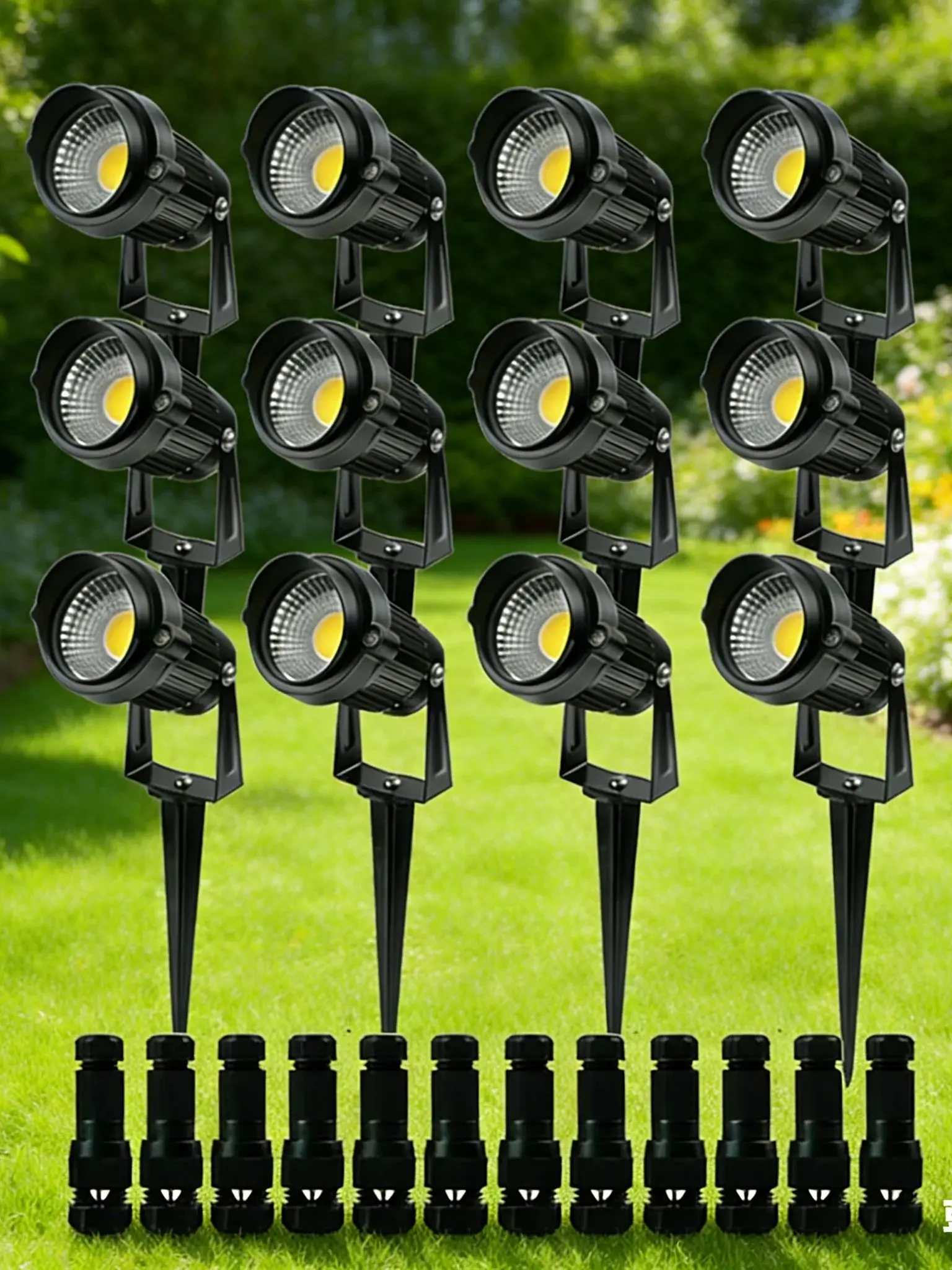 Waterproof Low Voltage LED Landscape Light 7W/10W Intelligent Garden Spike Light for Outdoor Restaurant Yard Lighting