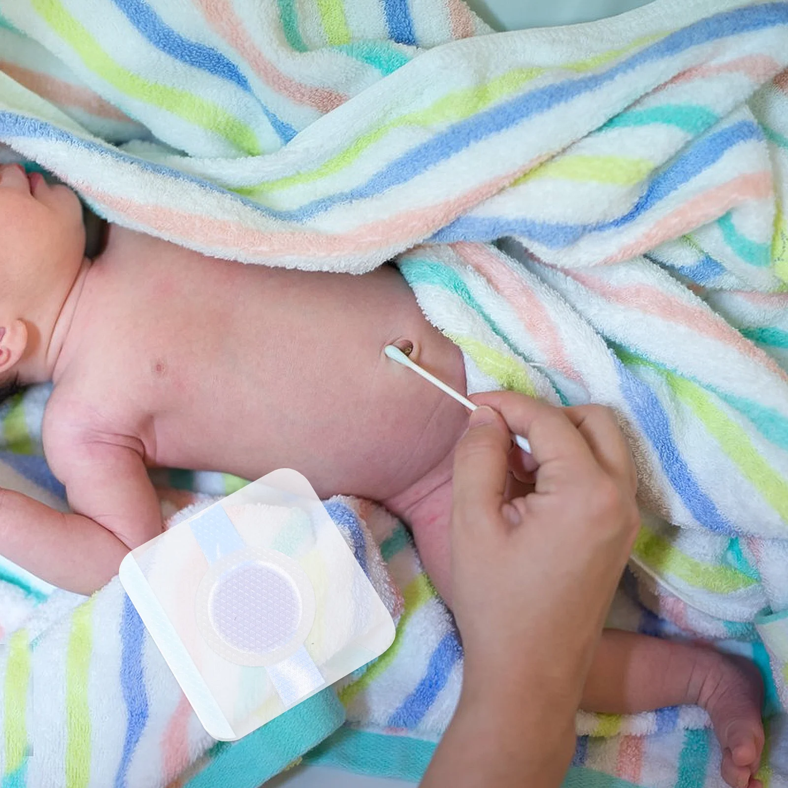 5 pezzi medicazione ombelicale pediatrico per neonati toppe curative traspiranti per l'ombelico supporta l'ombelico sporgente sollievo efficace infantile