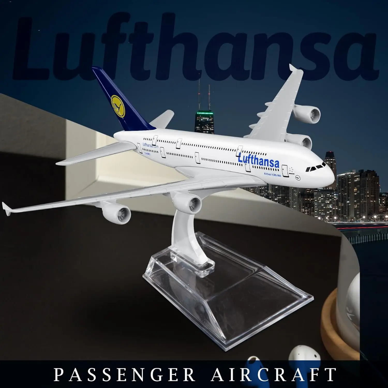

Toys Plane Model Children 16cm Luthansa Airlines A380 Aircraft Model Planel Airplane Diecast Metal 1/400 Scale Planes