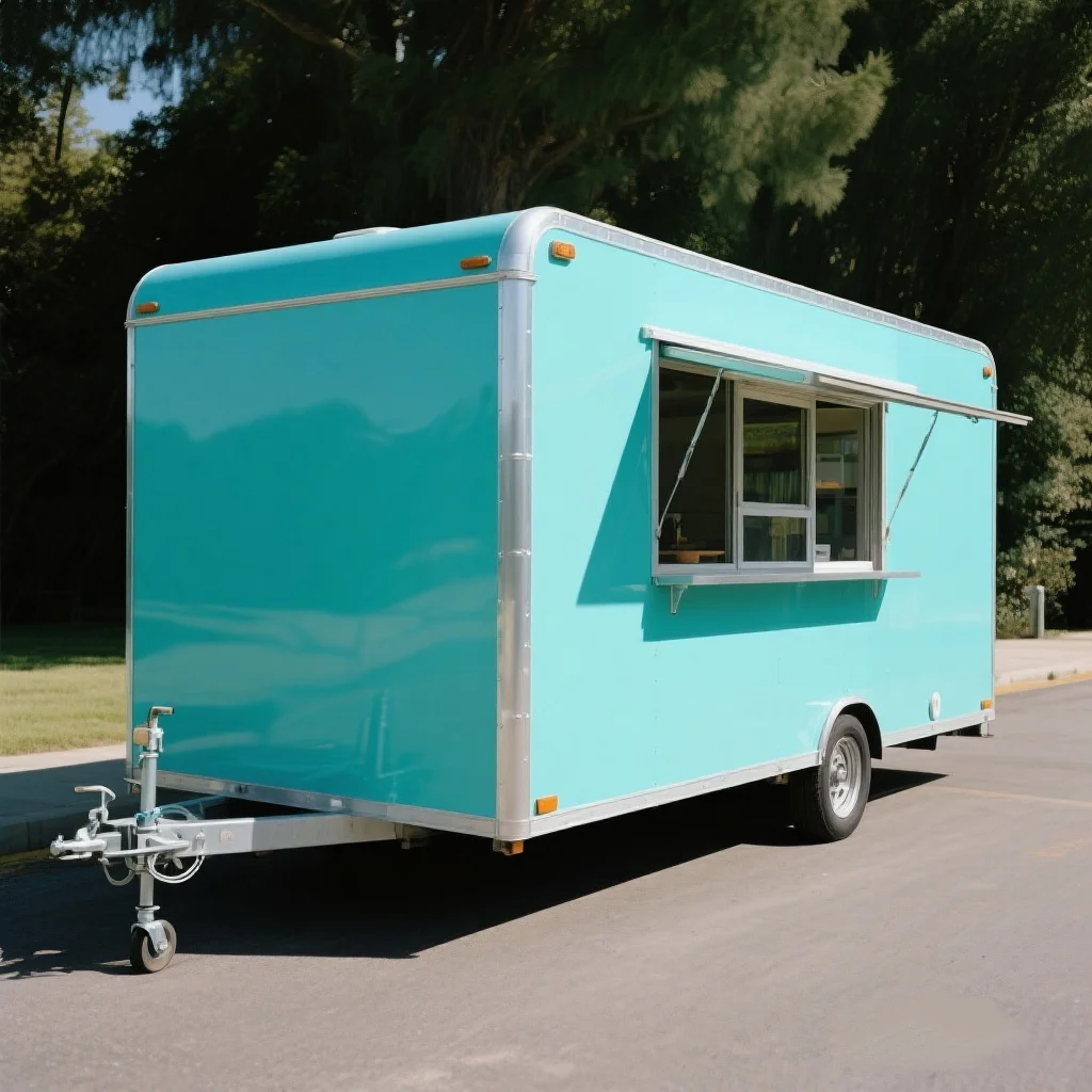 

Mobile Food Truck with Full Kitchen Concession Mini Portable Food Trailer Dessert Cart Coffee Kiosk for Sale