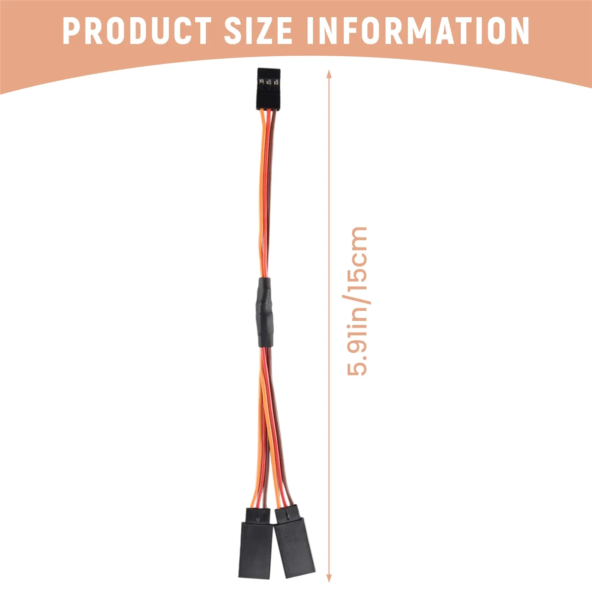 5Pcs 150mm Y Type Extended Line Extension Lead Wire Cable For Futaba Jr Y Harness Servo Lead Extension