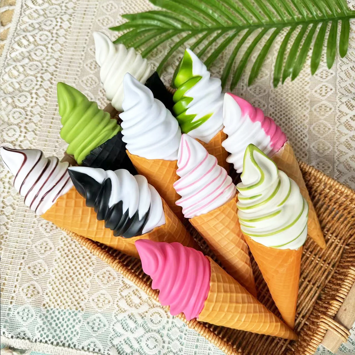 Simulation Ice Cream Fake Cake Artificial Food Children Toys Wedding Party Bakery Dessert Window Decoration Photography Prop