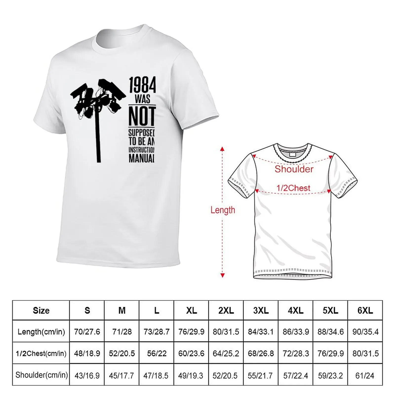 1984 Was Not Supposed To Be An Instruction Manual T-Shirt oversized t shirt plain clothes for men