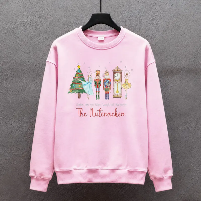 Sweat-shirt de noël femme maman et Mini assorti Kawaii casse-noisette sweat-shirt de noël automne et hiver pull à manches longues