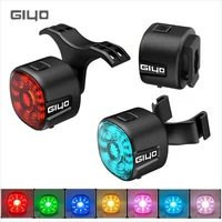 ‌ Luz trasera de freno inteligente para bicicleta de montaña/carretera, lámpara trasera LED impermeable IPX6 con detección automática y luz RGB