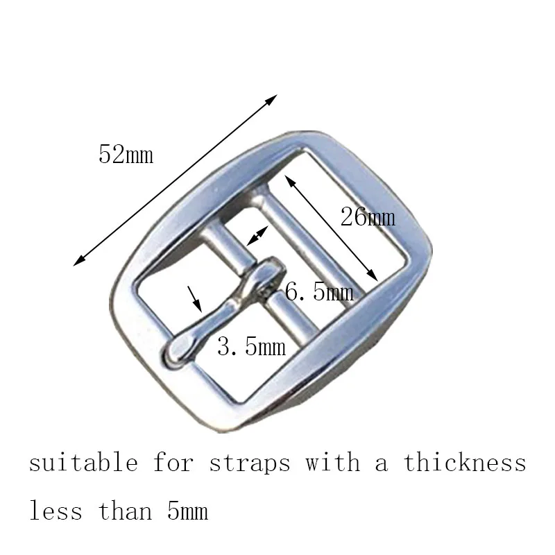 10pcs Stainless Steel Buckle Adjustable Double Bar Buckles 17mm PVC PU Strap Buckle 10mm 13mm 20mm 26mm
