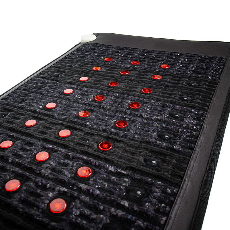 Infrared Heating Amethyst Mat Negative Ions Physical Massage Photon Pad Tourmaline Stone Thermal PEMF Mattress