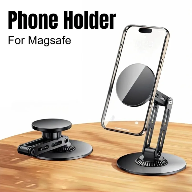 

Складной магнитный держатель для телефона для iPhone 17, 16, 15, 14, 13, 12 Pro Max, Samsung 360 ° регулировка подставки для смартфона кронштейн для мобильного телефона