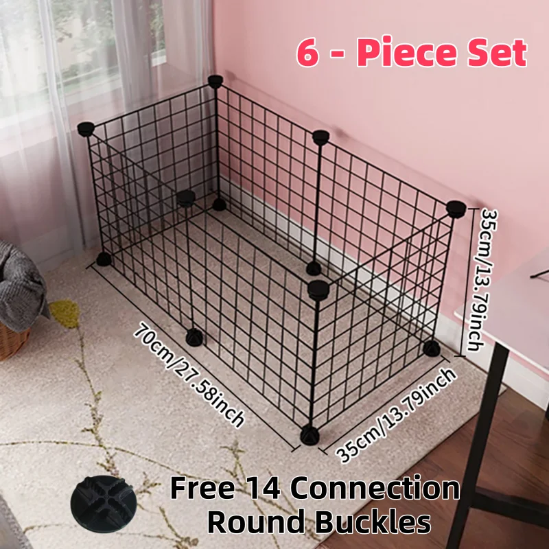 DIY-Haustierzaunplatten, einfache Drahtgeflechtplatten für Kaninchen, Katzen- und Hundekäfige, stapelbare, montierbare Zäune, multifunktionale Käfige – Detail 5